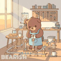 Teddy Bear Coffee GIF by BEARISH