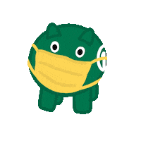 FNBO green mask covid pig Sticker