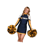 Cheer Cheerleader Sticker by WVU Tech Golden Bears