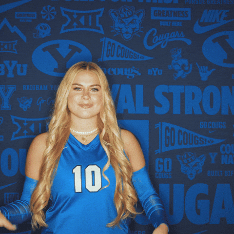 Ncaa Volleyball Go Cougs GIF by BYU Cougars