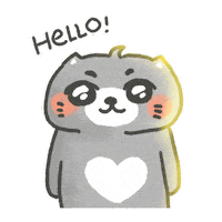 Cute Cat Hello Sticker