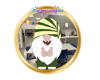 Congratulations Gnome Sticker