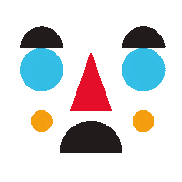 alexsiordia face geometric cara bauhaus Sticker