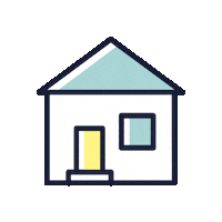 Immobilie Einfamilienhaus Sticker by objego GmbH