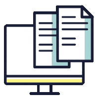 Monitor Dokumente Sticker by objego GmbH