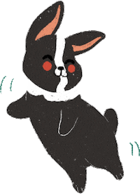 fuzzybunnyph bunny rabbit polly binky Sticker