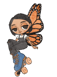 Skate Butterfly Sticker