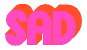 sad over it Sticker by Blair Roberts