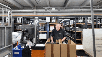 Man working in warehouse