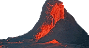 Lava Volcano Sticker