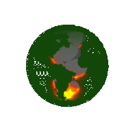 TypoGraphicDesign green world earth icon Sticker