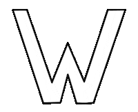 Letter W Sticker by Daniela Nachtigall