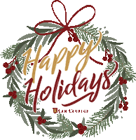 Seasons Greetings Happy Holidays Sticker by Coe College