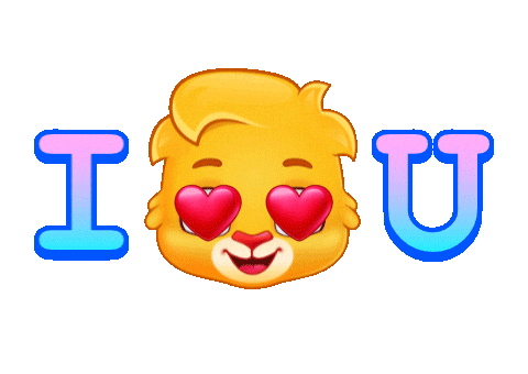 Excited I Love You Sticker by Lucas and Friends by RV AppStudios