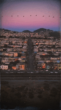 Sunset Flying GIF by Yevbel
