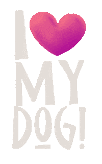 I Love My Dog Sticker