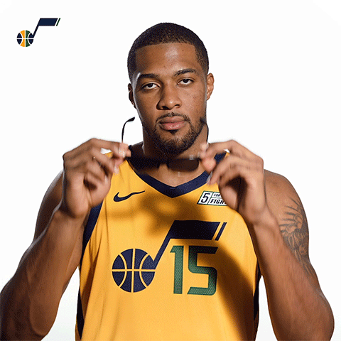derrick favors deal with it GIF by Utah Jazz
