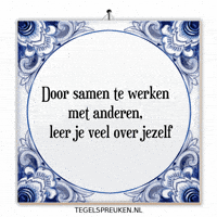 Humor Teamwork GIF by Tegelspreuken.nl