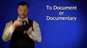 to document sign language GIF by Sign with Robert