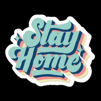 Roggerzila lettering letter type stayhome GIF
