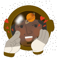 Space Success Sticker by Keva Epale