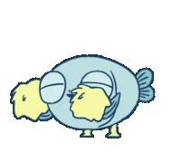 pongbong happy dance animation fish Sticker