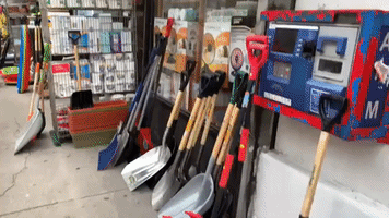 Shovels and Sleds for Sale in New York City Ahead of Forecast Snowstorm