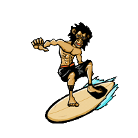 surf surfing Sticker by popaisnack