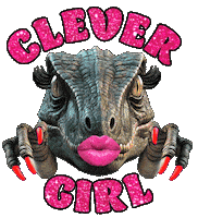 Jurassic Park Dinosaur Sticker by Oasis Arts Inc