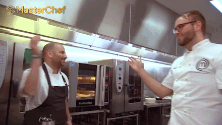 hi five hug GIF by MasterChefAU