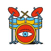 Rock Jamming Sticker by Johan Moorman