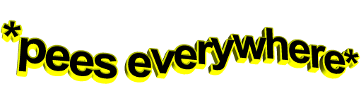 pees everywhere Sticker by AnimatedText