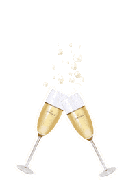 houseofjcleroux cheers champagne optimism cracker Sticker