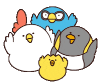 everyday_debudori bird でぶどり 毎日でぶどり Sticker