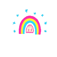LoriJoySmith rainbow sparkle happy place happyplace Sticker