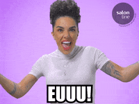 salonline girl point here pointing GIF