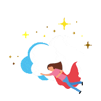 Girl Flying Sticker by Sun-Maid Raisins
