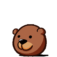 DoomDesign happy jump joy bear Sticker