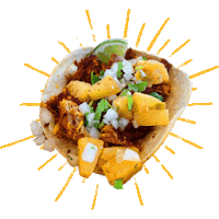 Hungry Tex Mex Sticker by Rusty Taco