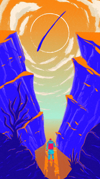 ashrafomar__ illustration eyes sea sky GIF