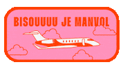 Pink Depart Sticker