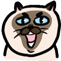 Siamese Cat Sticker by ehcat