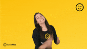 SocialHub happy smile excited clapping GIF