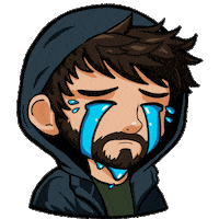 Alan Crying Sticker by DALOAR Studios