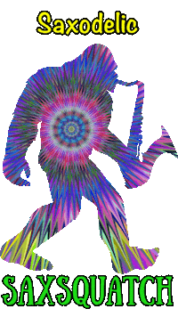 Bigfoot Saxophone Sticker by saxsquatch