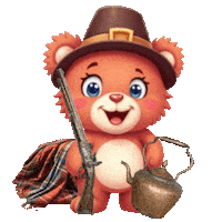 Teddy Bears Thanksgiving Sticker