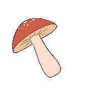 earthquakemushroom red nature plants mushroom Sticker