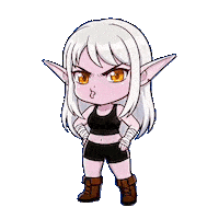 Angry Dark Elf Sticker