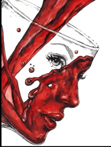 Taking It All In Red Wine GIF by Maryanne Chisholm - MCArtist