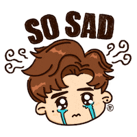 Sad Cry Sticker